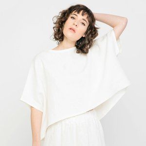 Elizabeth Suzann Size Small White Tunic Top